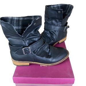 Bamboo Black Ankle Boots